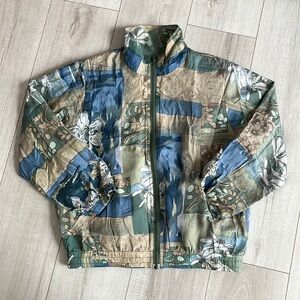 Vintage 100% silk spring jacket. Size small petite